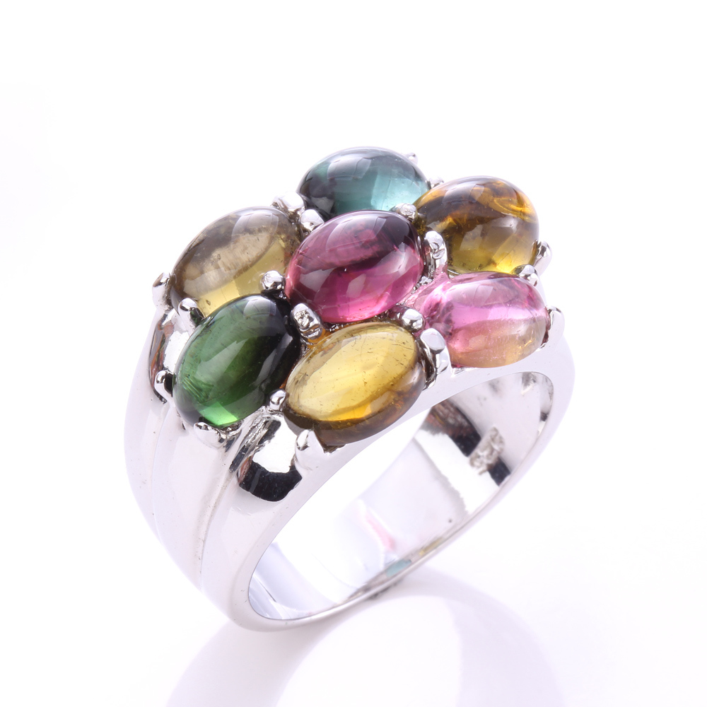 【雅紅珠寶】天然碧璽戒指-925銀飾-繽紛彩紅-R0284