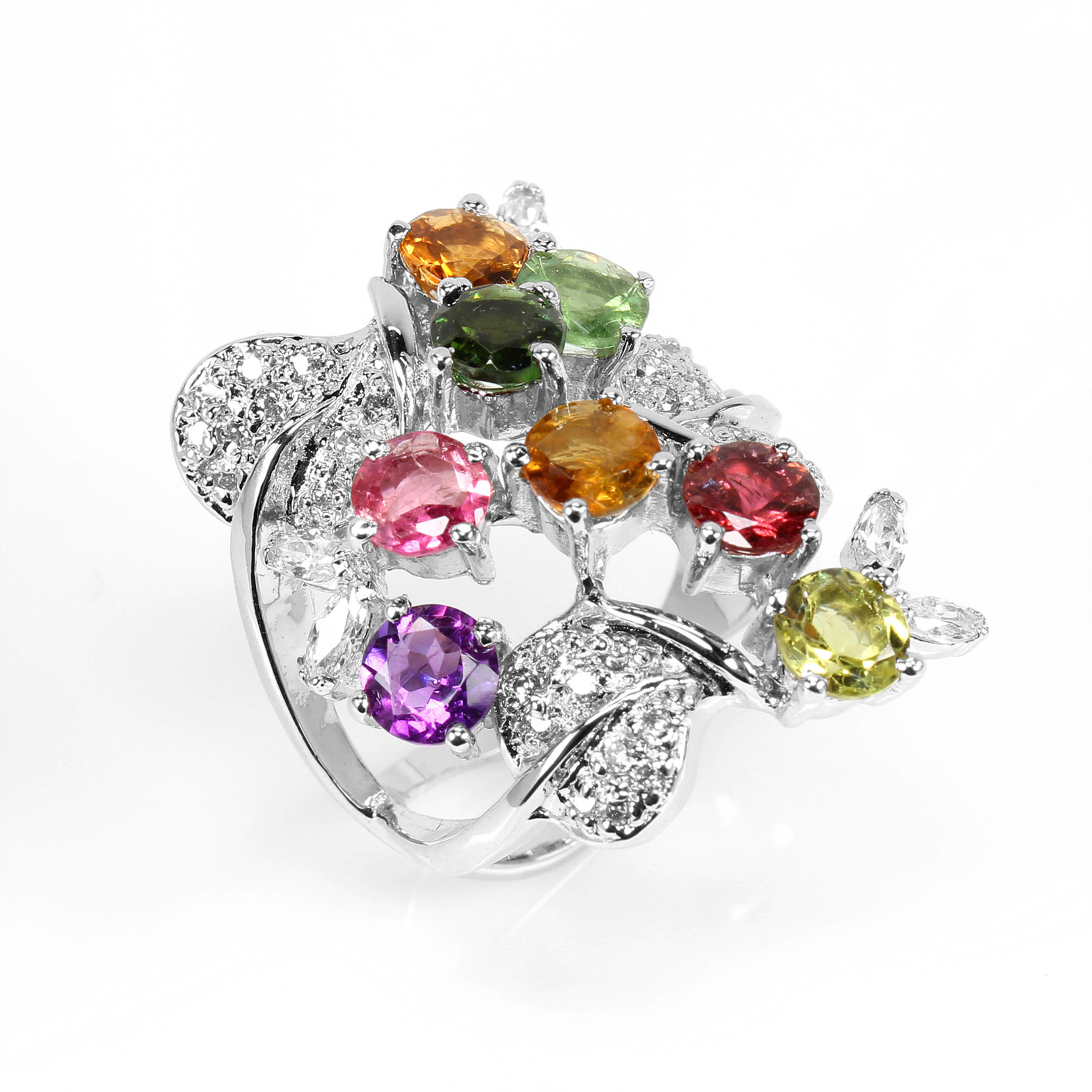 【雅紅珠寶】天然碧璽戒指-925銀飾-福地洞天-R0338