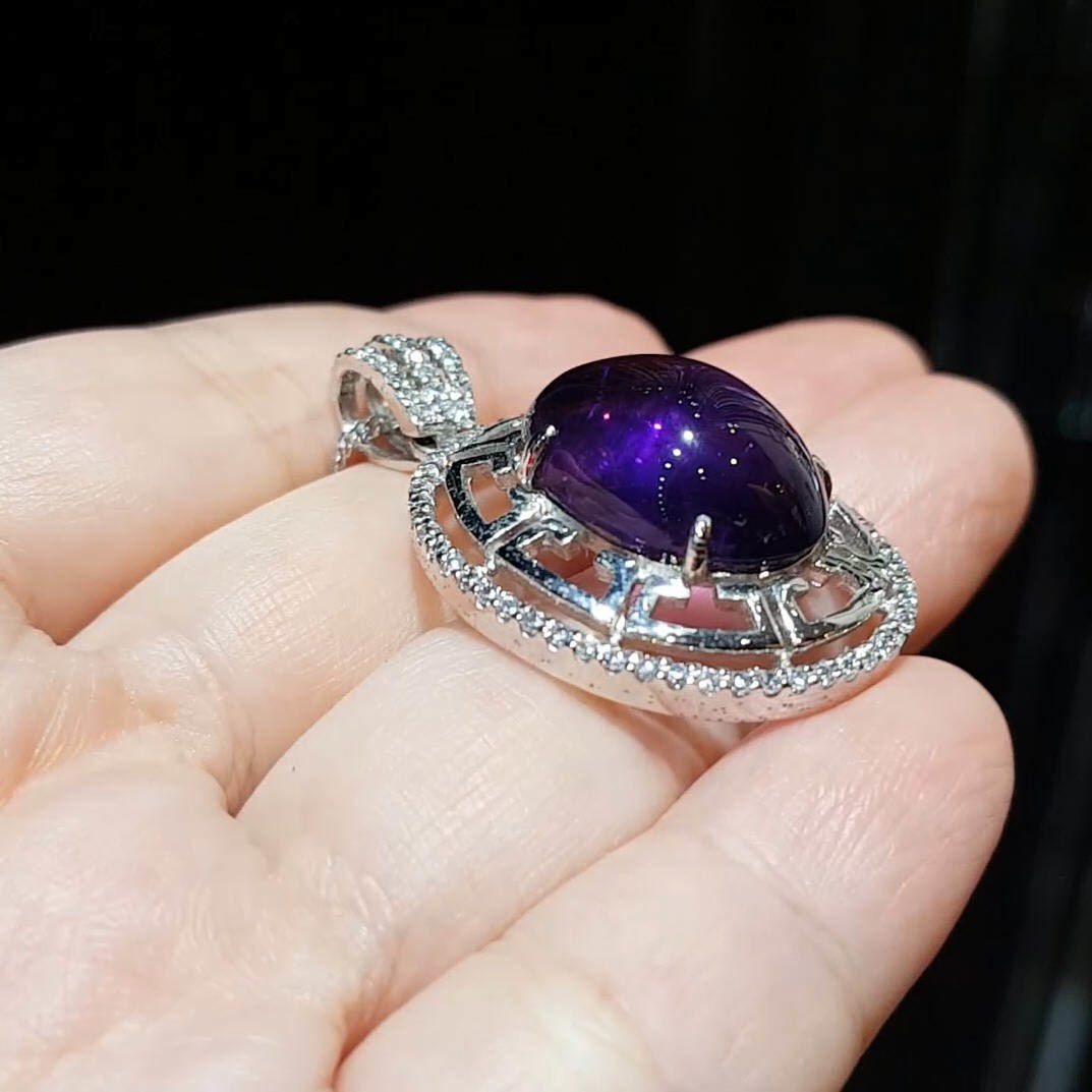 【雅紅珠寶】天然紫水晶項鍊-925銀飾-才高詠絮-N0248