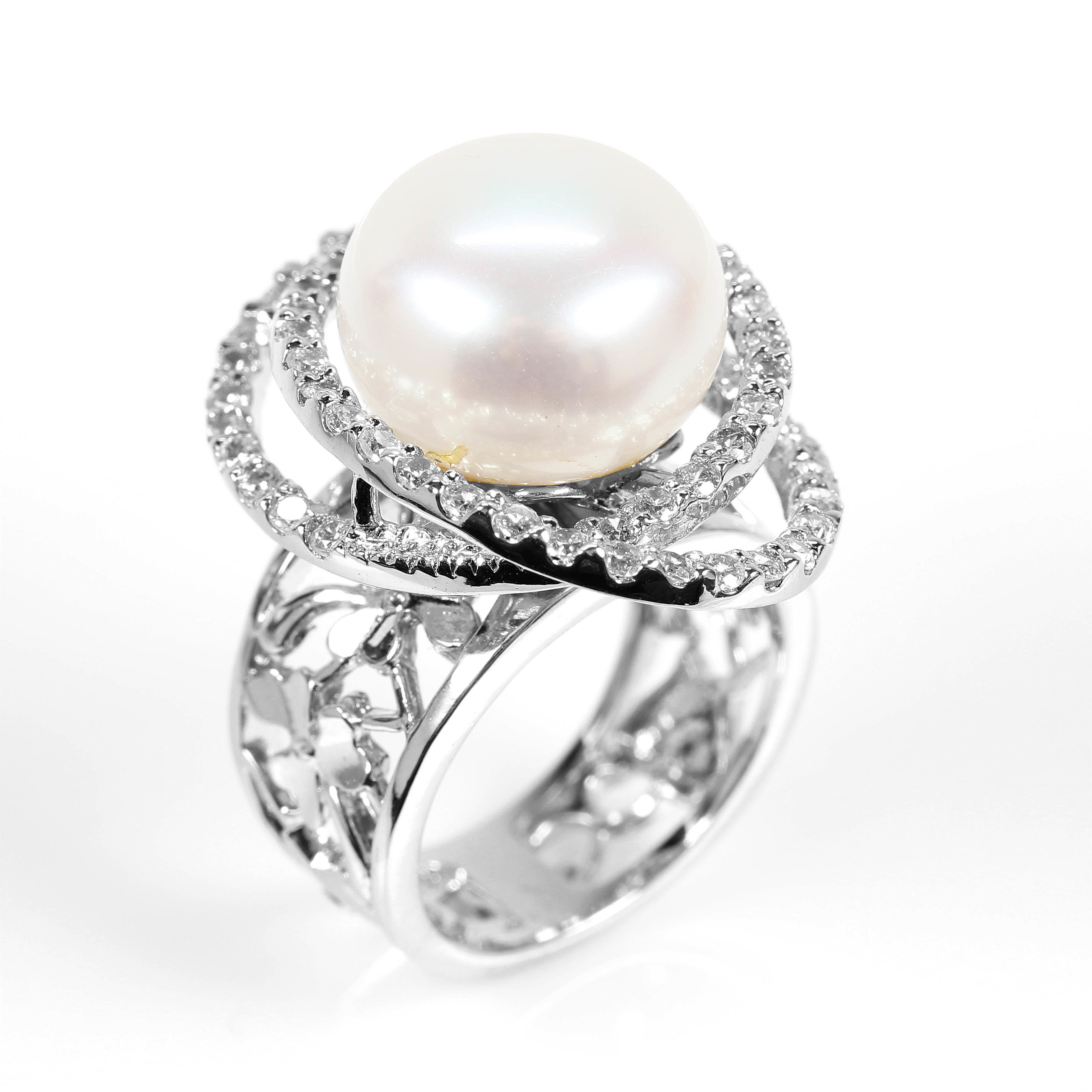 【雅紅珠寶】天然珍珠戒指-925銀飾-繁花似錦-R0355