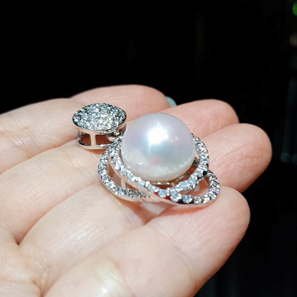 【雅紅珠寶】天然珍珠項鍊-925銀飾-清耳悅心-N0233