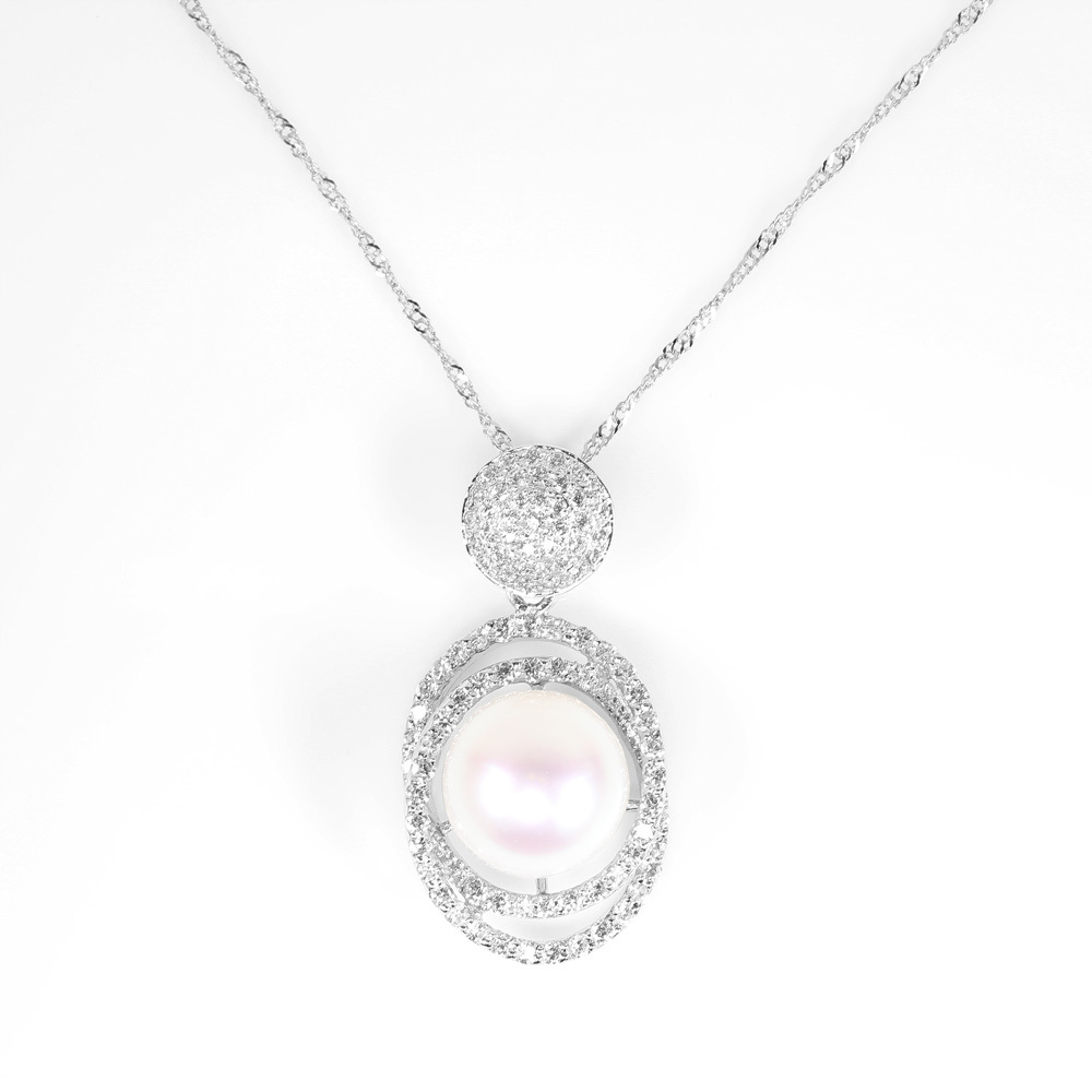 【雅紅珠寶】天然珍珠項鍊-925銀飾-清耳悅心-N0233