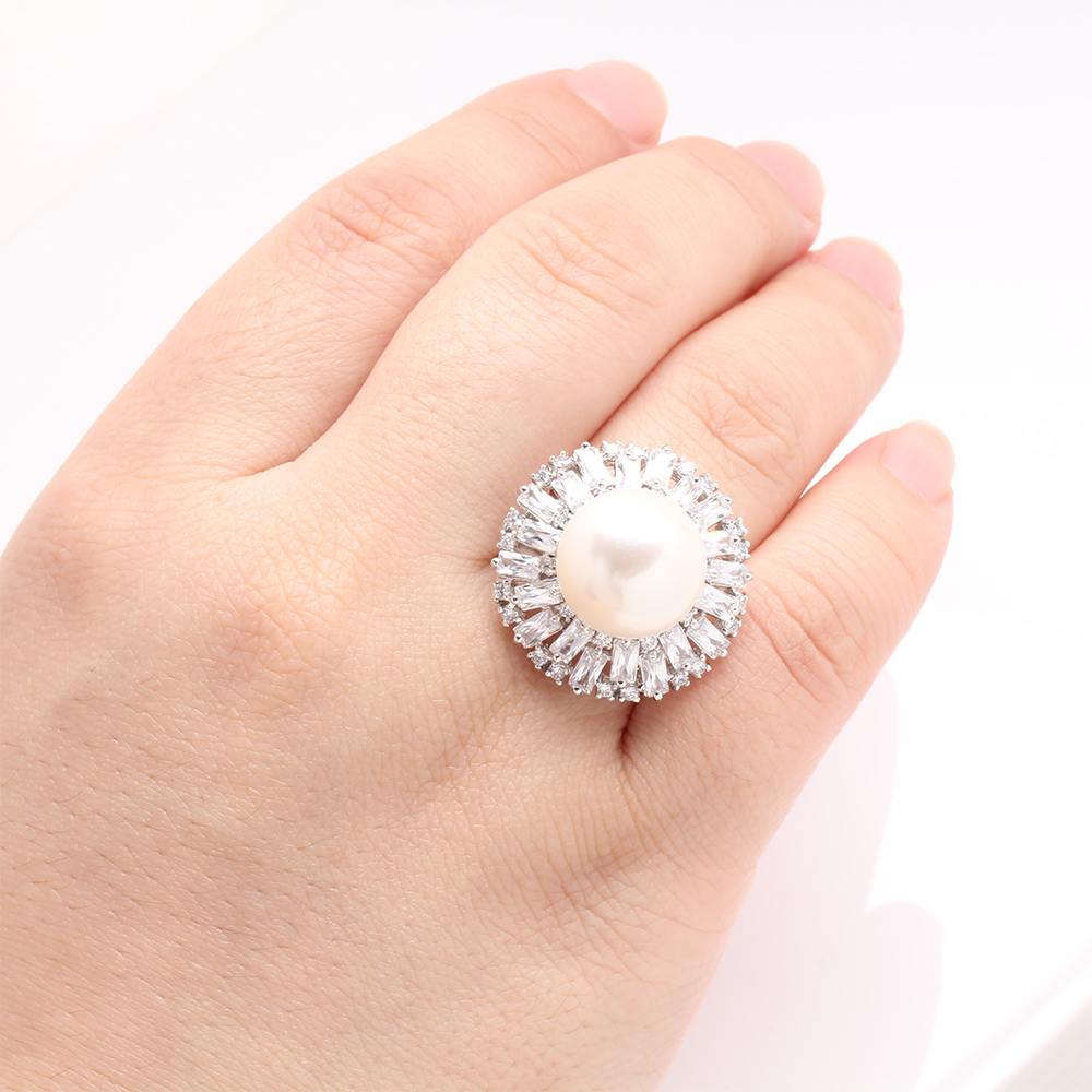 【雅紅珠寶】天然珍珠戒指-925銀飾-高貴優雅-R0299