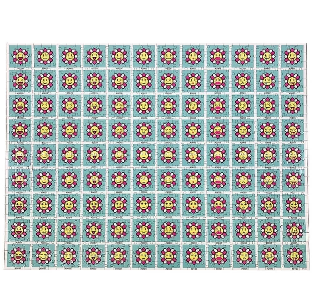 現貨 村上隆 新款 滿版馬賽克 小花 拼圖 900片TAKASHI MURAKAMI JIGSAW PUZZLE  MURAKAMI FLOWERS