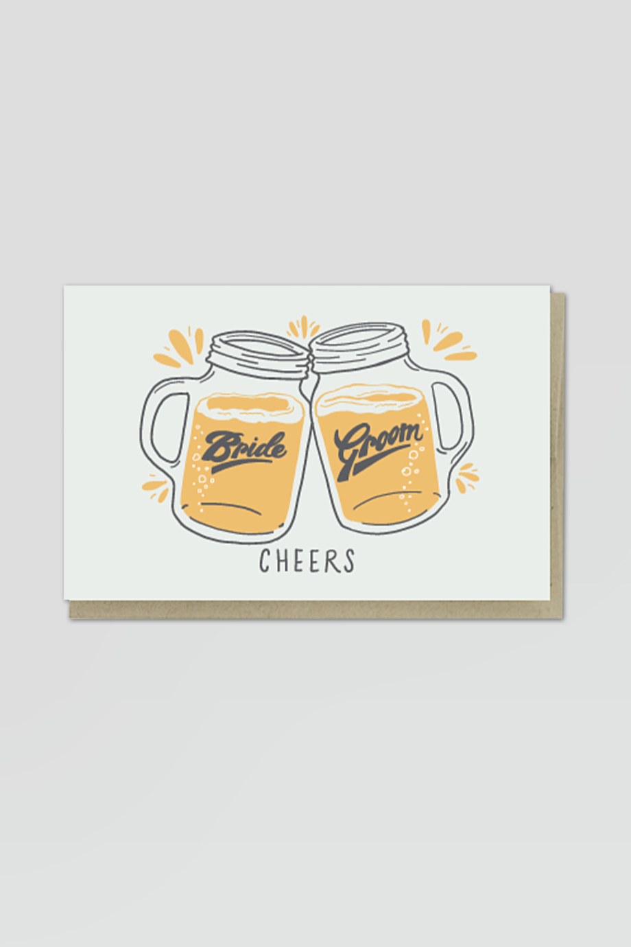 PIKE ST. PRESS｜CHEERS BEERS BRIDE & GROOM 祝賀卡