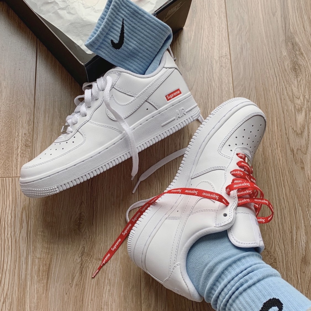 84%OFF!】 Supreme Nike Air Force 1 Low white 24cm kids-nurie.com