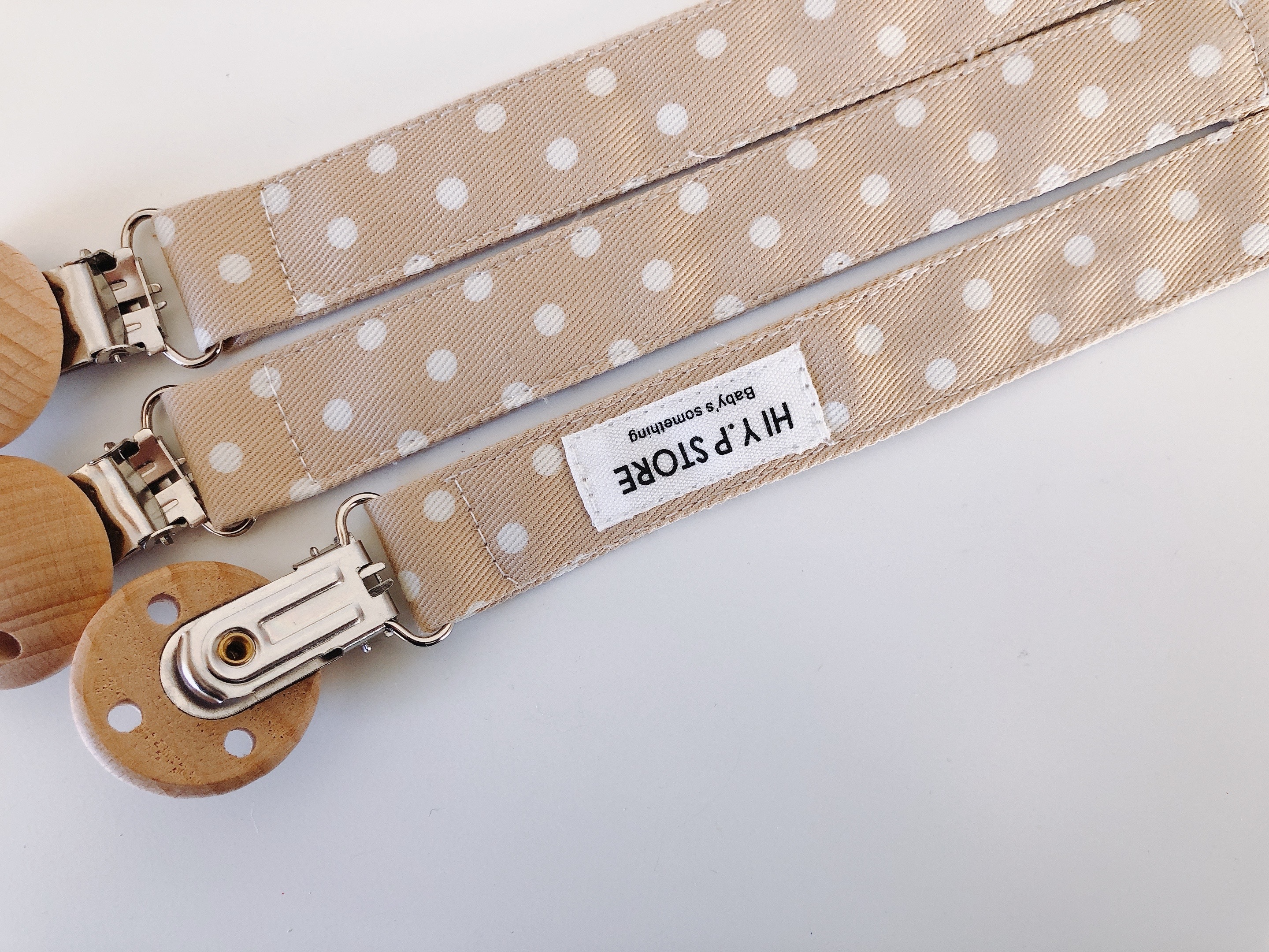 Hi Y.P store-櫸木夾-卡其波點