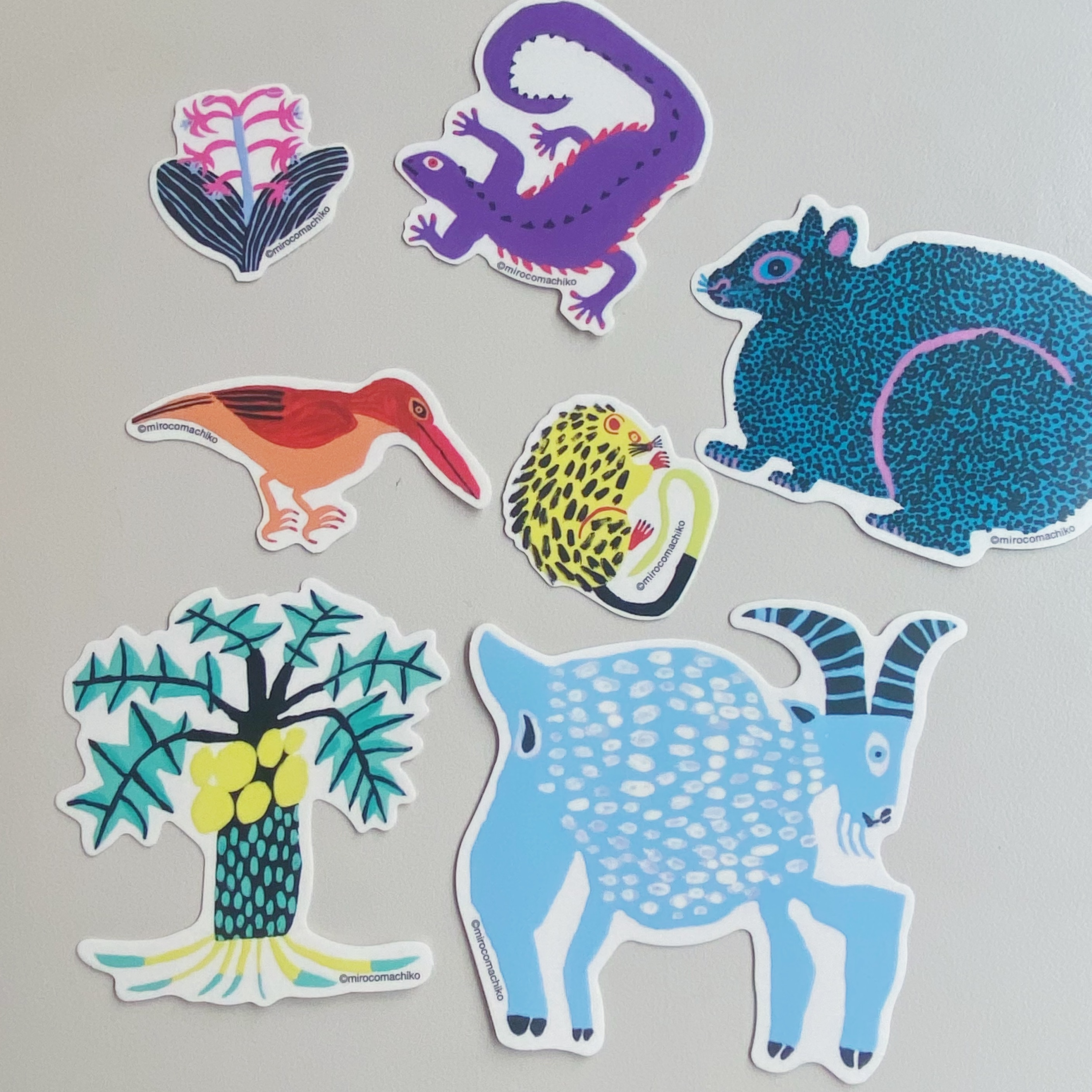 mirocomachiko_鹿兒島 7入防水貼紙包｜日本Greeting Life