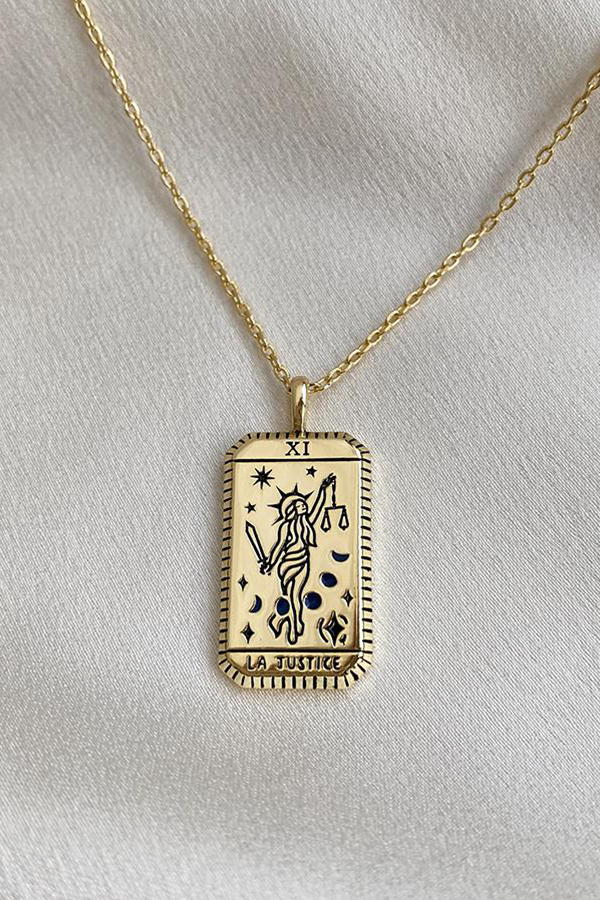 Wanderlust + Co - La Justice正義14K鍍金項鍊