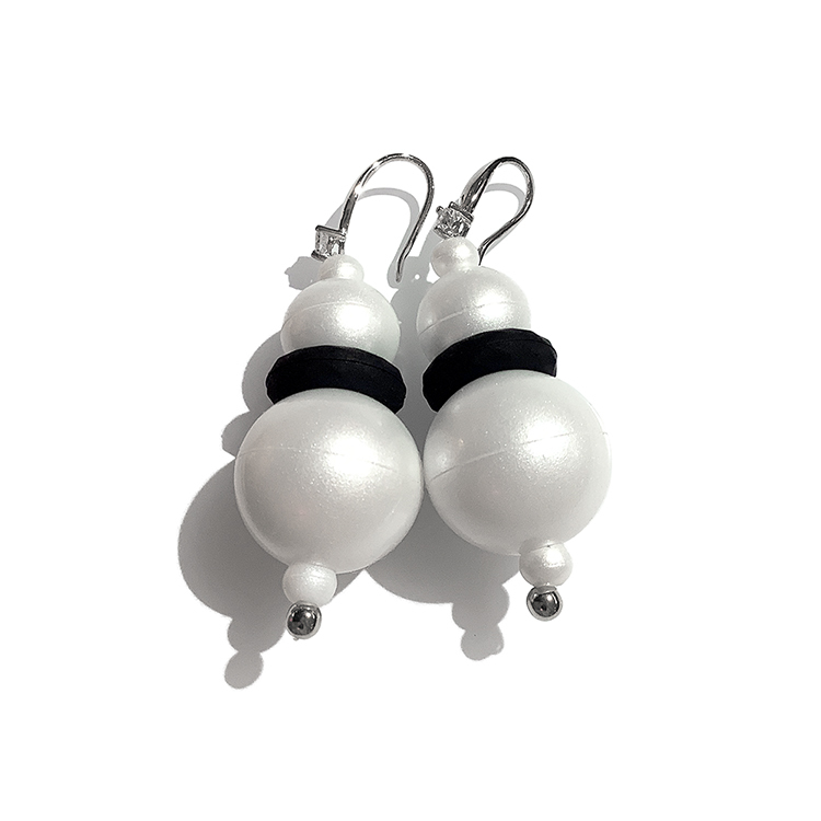 Candies 經典黑白珍珠Gatsby耳環