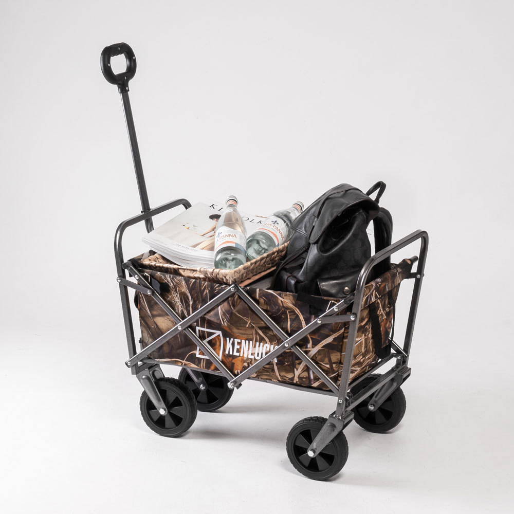 KENLUCK Wagon MINI 迷你款 多功能折疊手拉車-綠葉迷彩