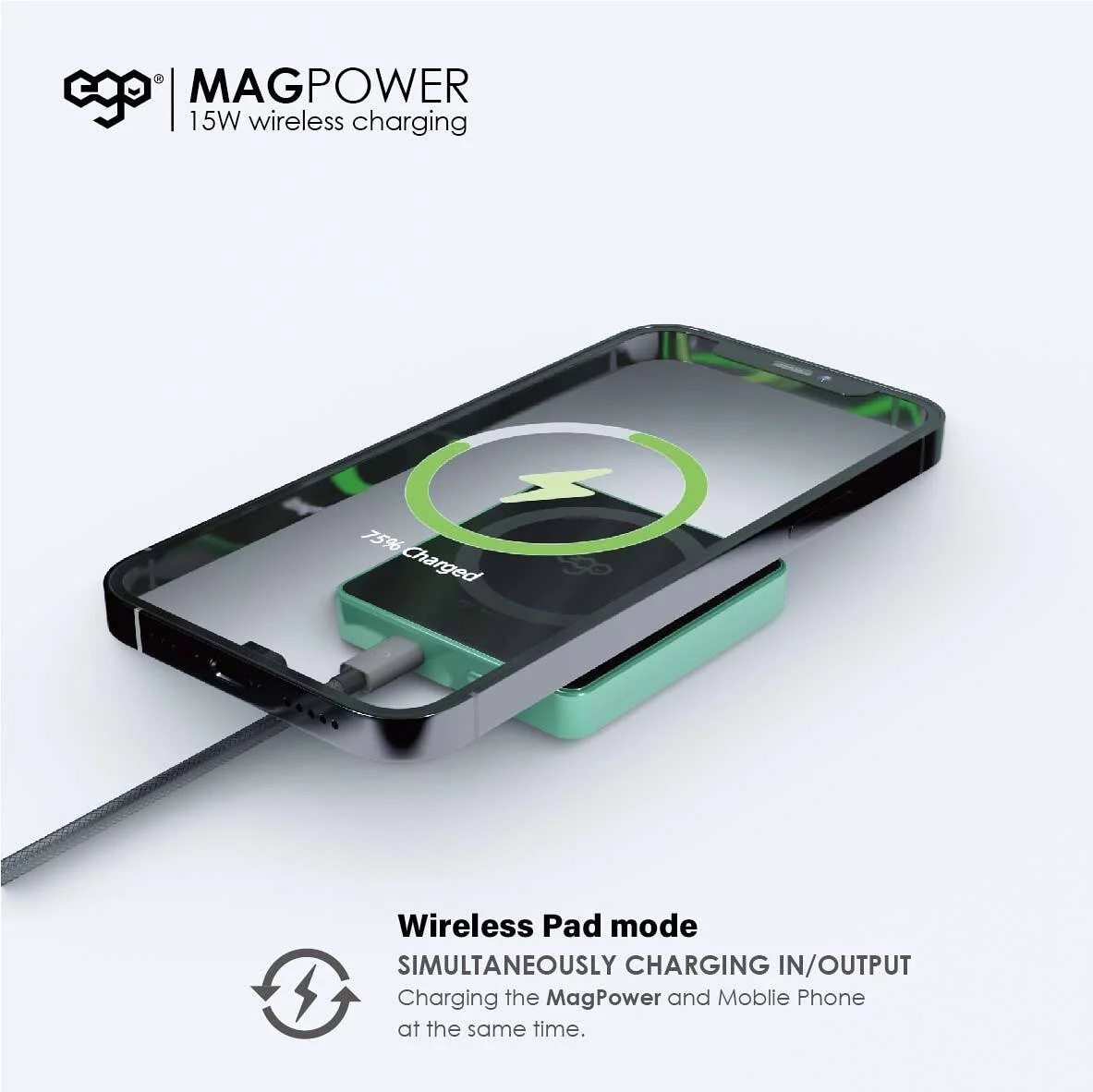EGO 全球最薄最細支援15W magsafe 6000mAh外置電｜MAGPOWER 15W magsafe 6000mAh 外置電|【10/19 截單，預計 :10月尾至11月中發貨】