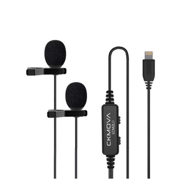 CKMOVA 全向電容式雙頭領夾式麥克風 LCM2LD(Lightning)