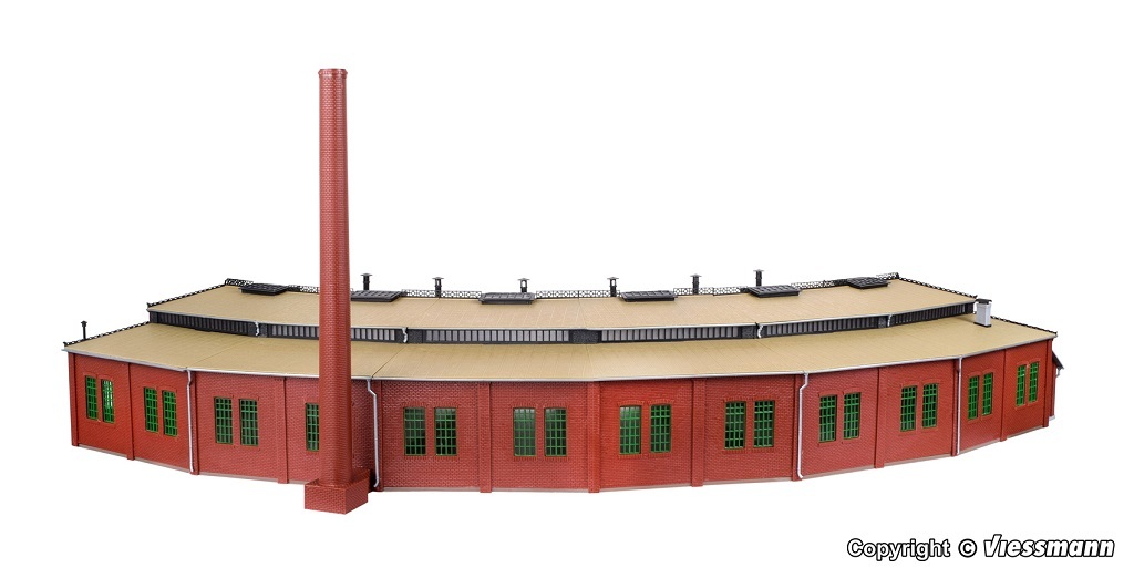 Vollmer 45758 H0 Roundhouse with door lok mechanism, six track