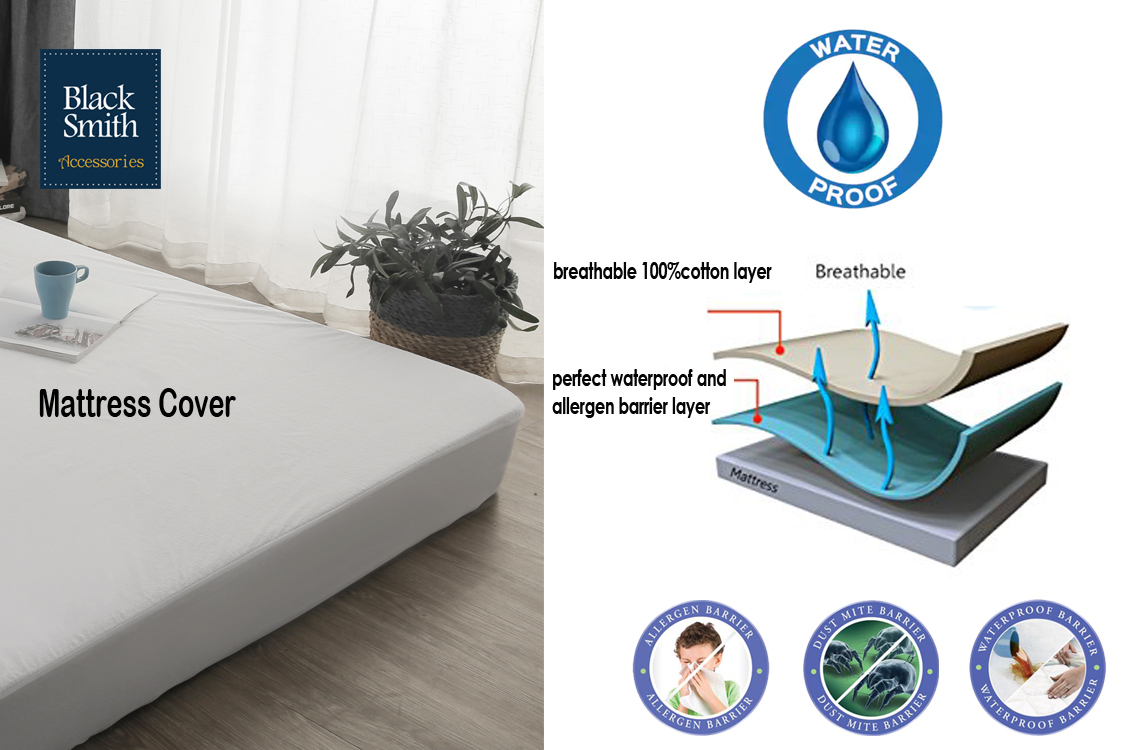 Black Smith - 白色-(第2代)高透氣防水床笠 (單人/雙人/雙人加大/加大/特大)