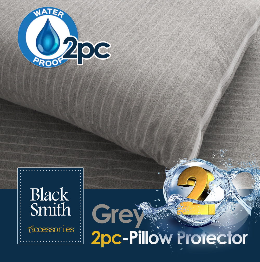 Black Smith -灰色- (第2代)高透氣防水枕頭套 (2件裝/4件裝)