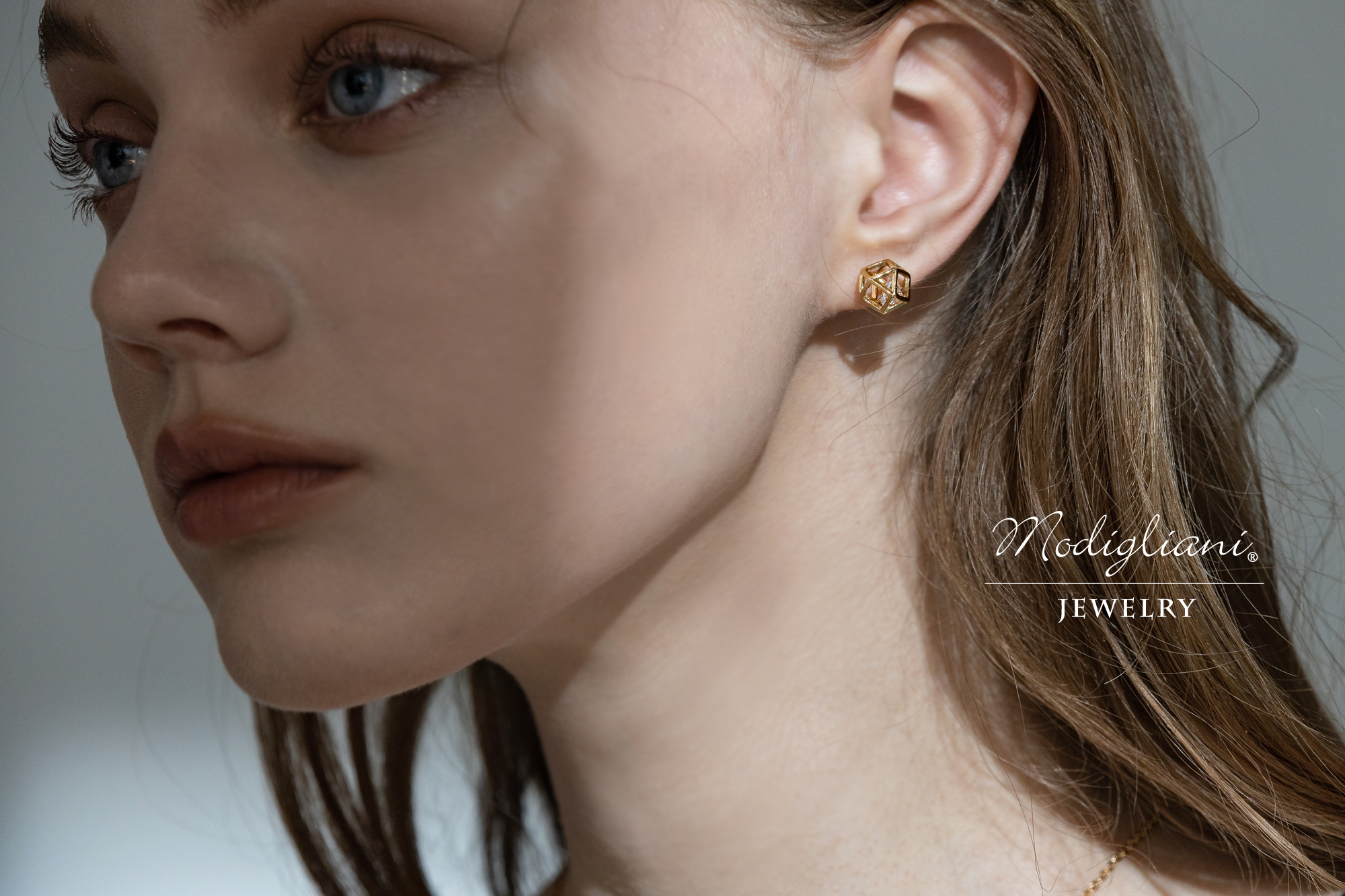 18KGP 情人的鑽石耳環