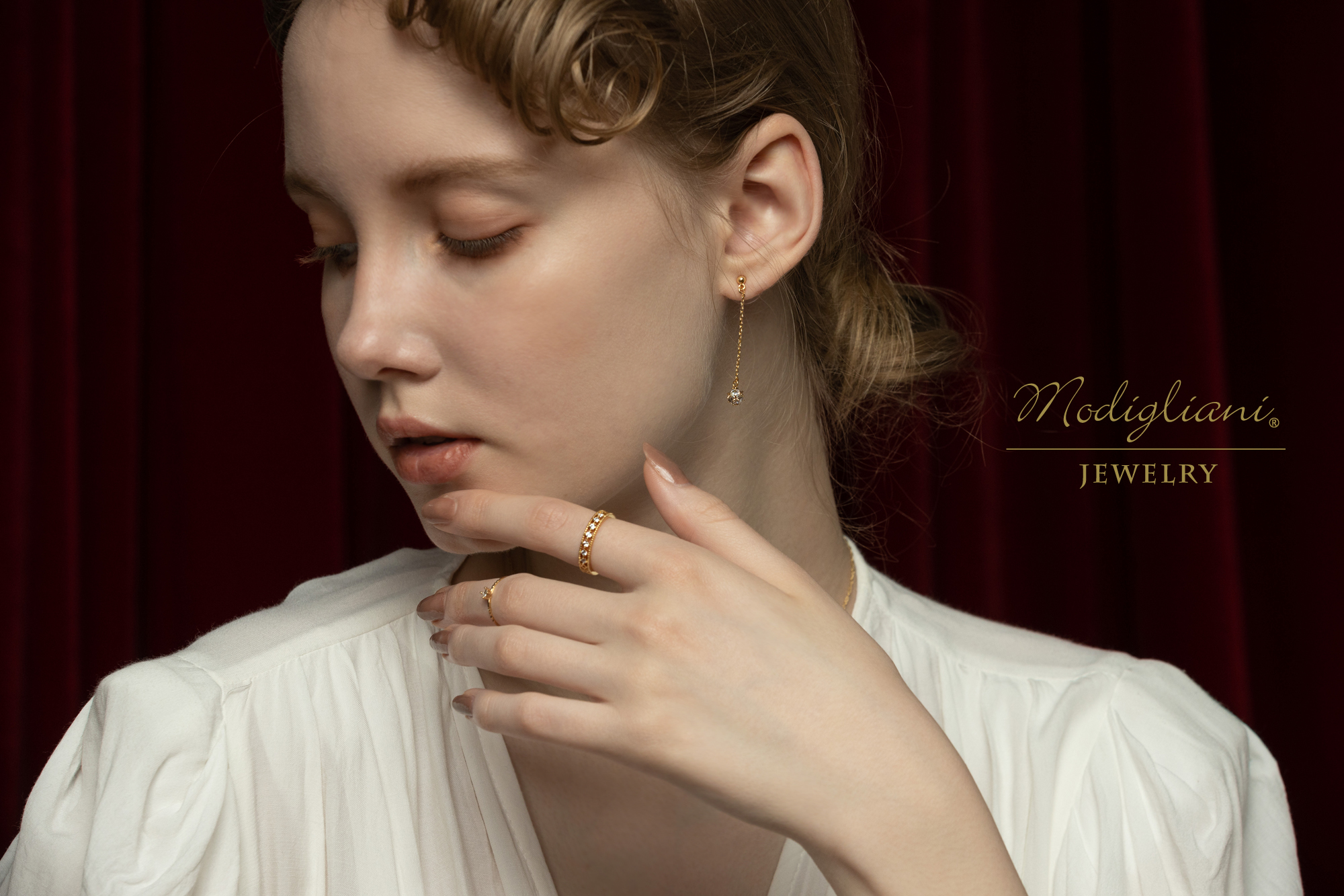 黃銅飾品,黃銅,簡約,百搭,耳環,垂墜式耳環,18K金,鋯石,