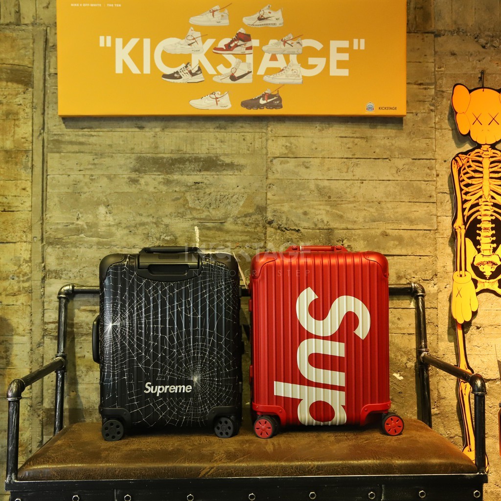 Supreme Rimowa Cabin Plus Web Black Luggage Suitcase bag Box Logo 49L New  FW19
