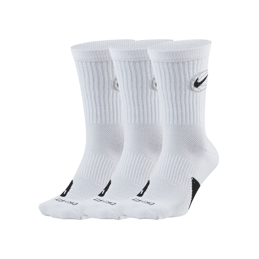 Nike U CREW EVERYDAY BBALL 3PR 白 三雙入 運動 籃球 中筒襪 DA2123-100