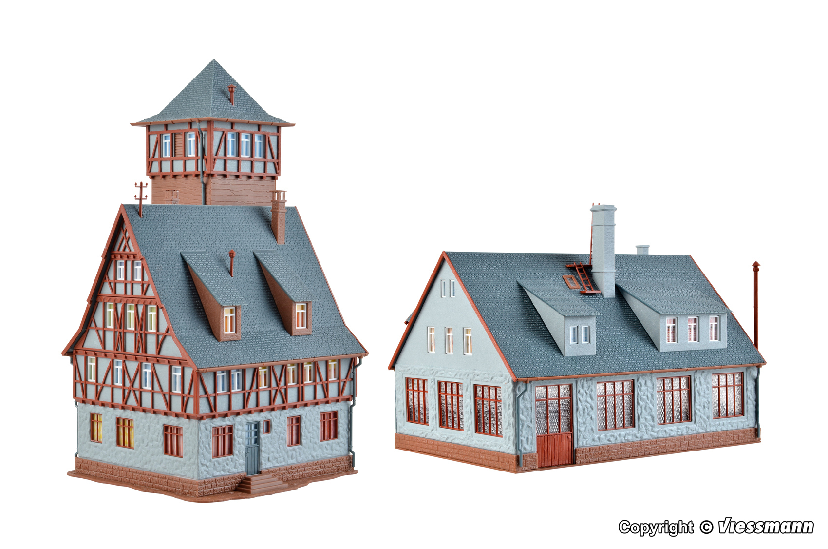 Vollmer 43767 HO scale, Fire station base, five track