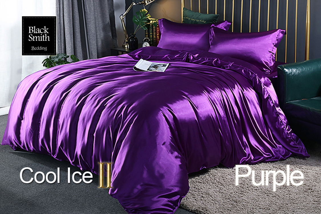 Black Smith - 亮紫色2870針 第二代冰絲綿床品套裝(單人/雙人/加大/特大)