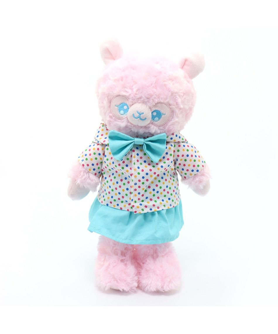 Usamomo萌兔桃桃-限定版絨毛-羊駝娃娃 34cm 桃 白