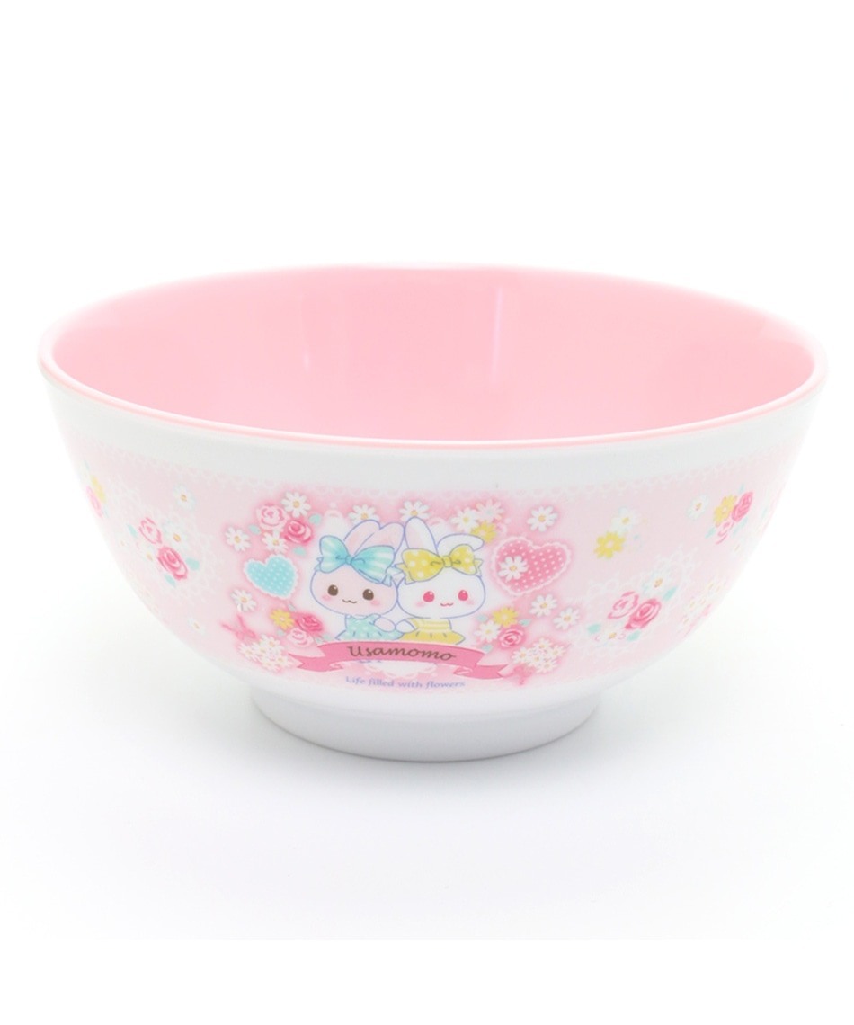Usamomo萌兔桃桃-丼碗 湯匙 馬克杯 咖哩盤 三格盤-花束