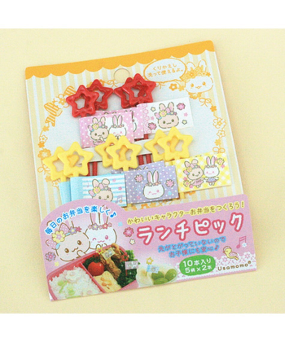 Usamomo萌兔桃桃-食物叉10入