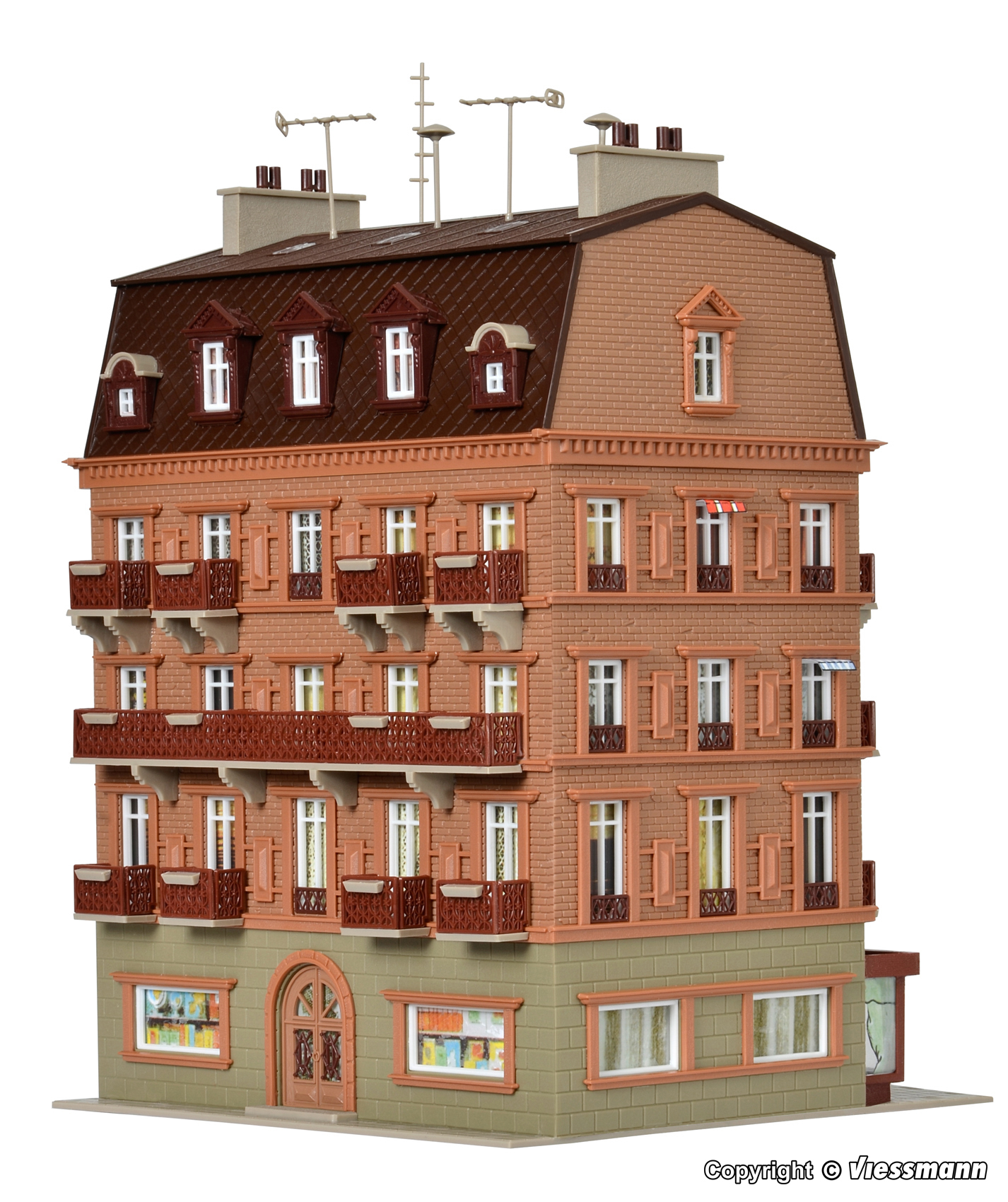 Vollmer 43782 HO scale, City hotel with LED lighting, functional kit