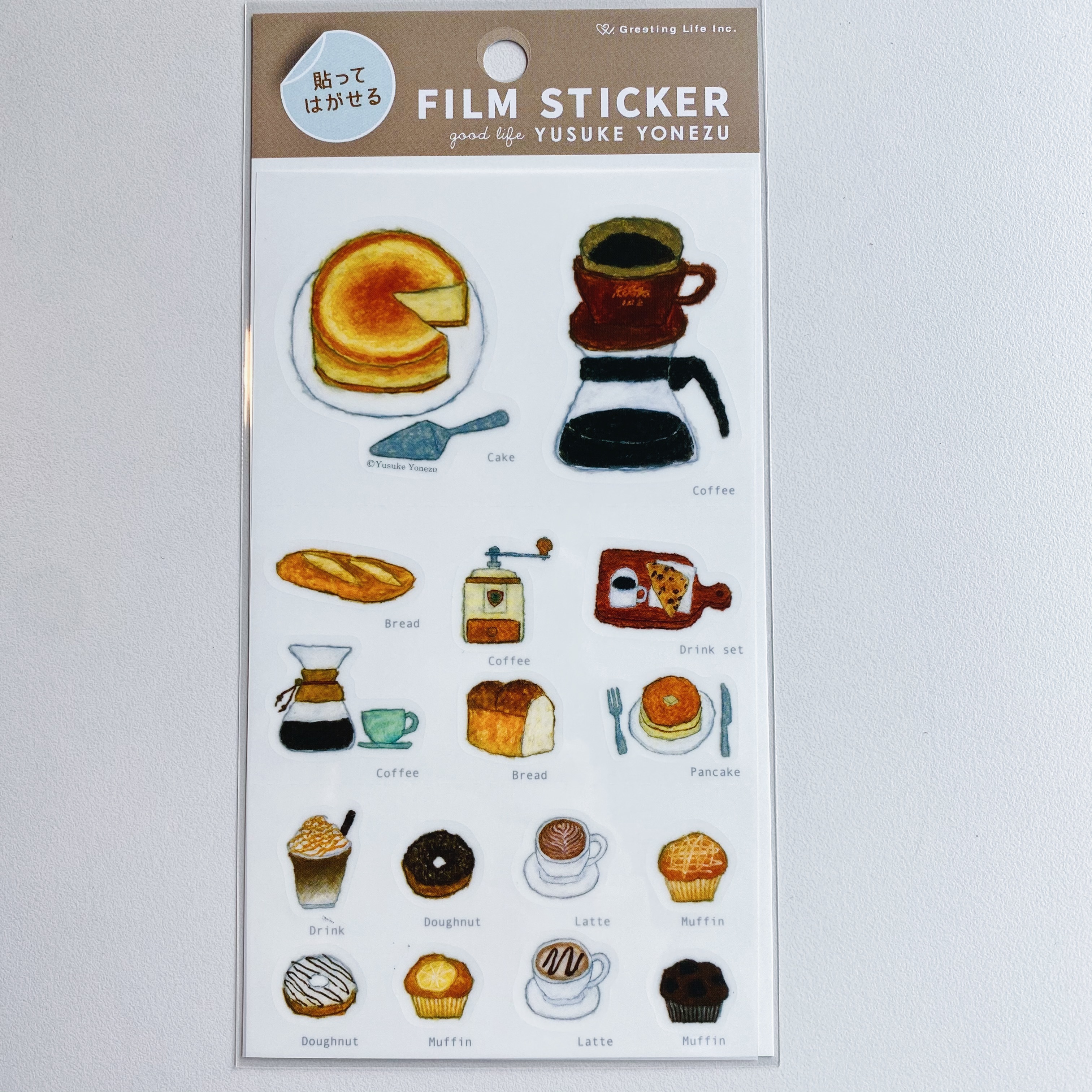 日本Greeting Life 米津祐介 咖啡店 手帳貼紙