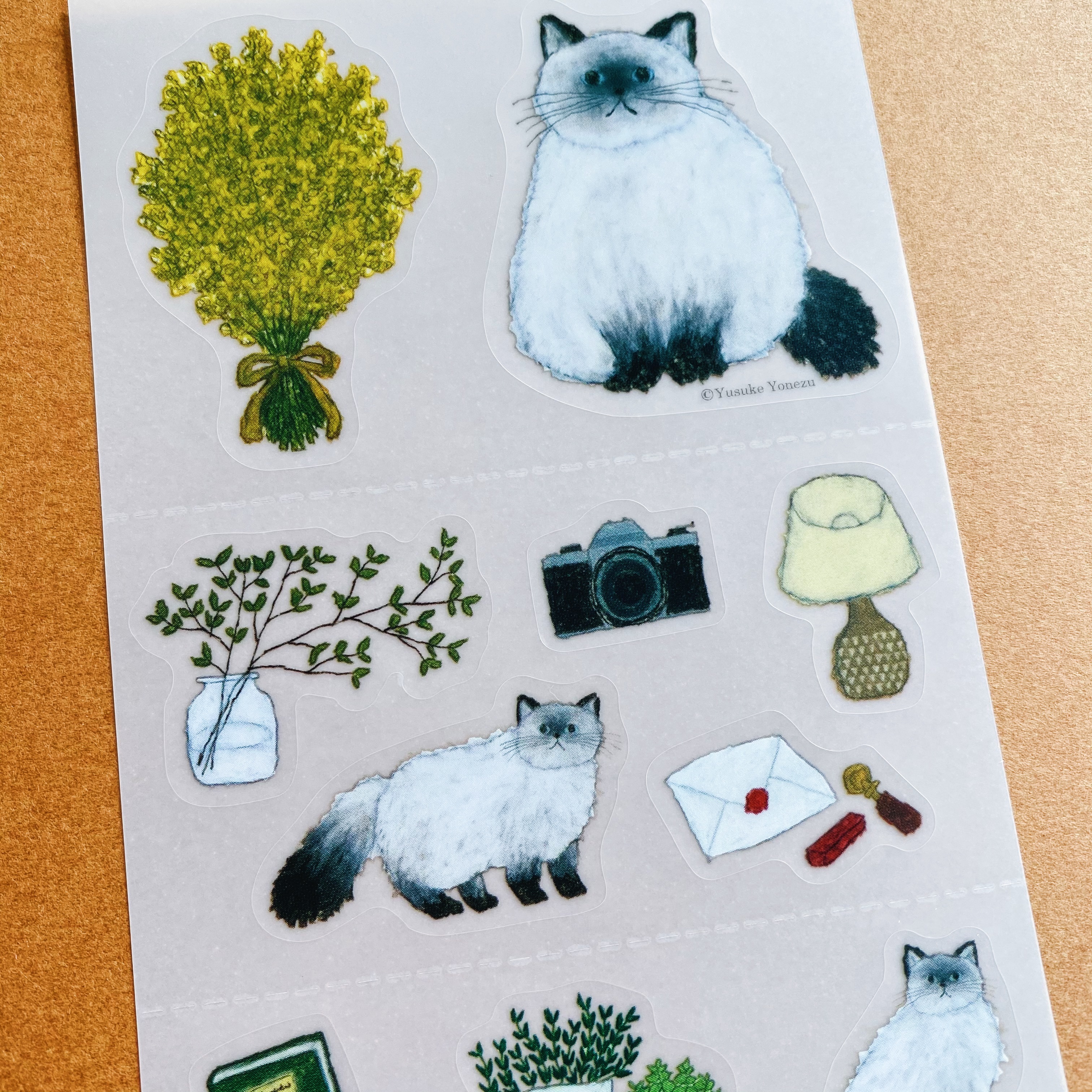 日本Greeting Life 米津祐介 貓咪 手帳貼紙
