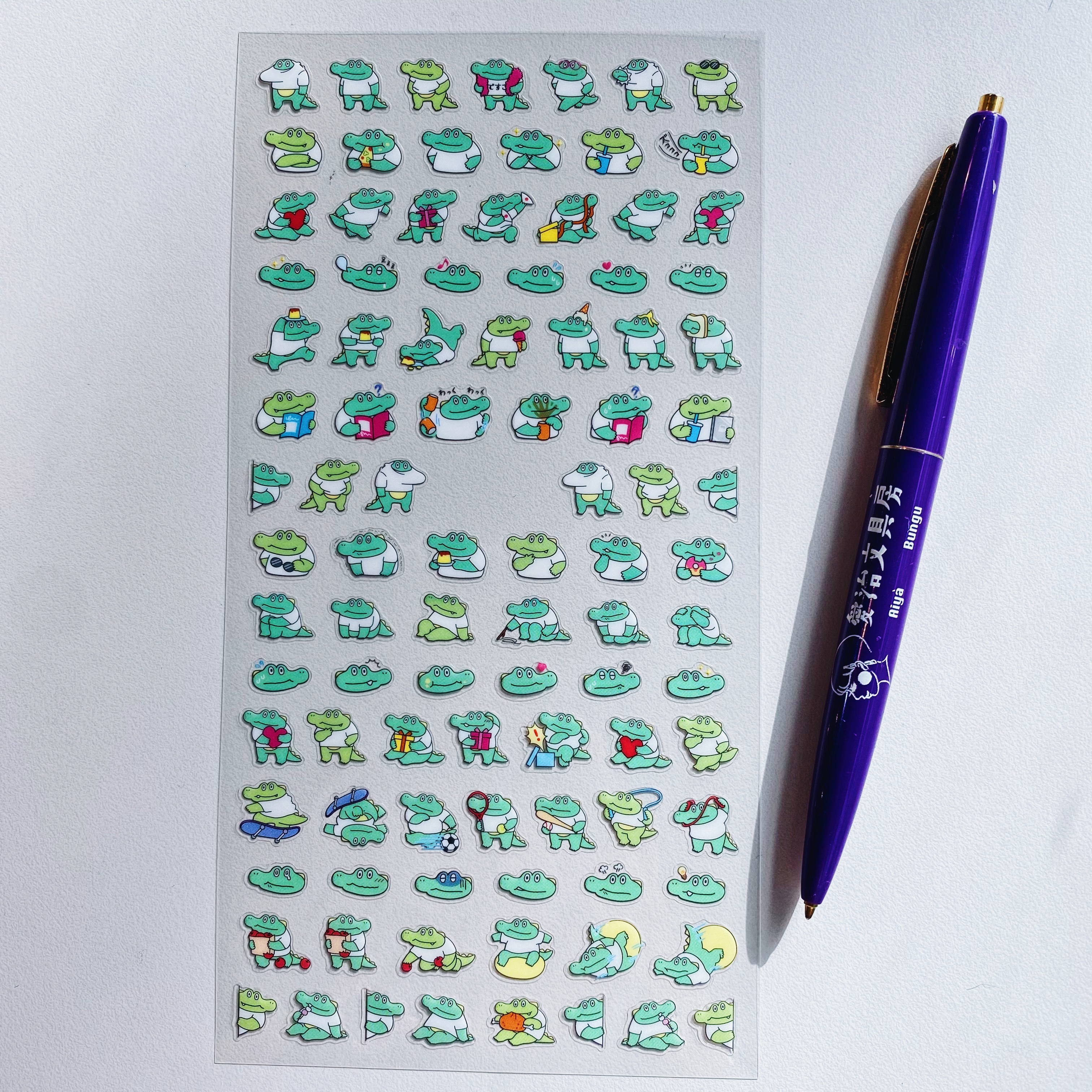 日本 Mind Wave 明星角色 害羞鱷魚 手帳貼紙