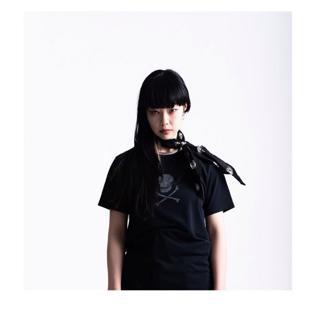 Black Sign Skull Dots Soldier Scarf / Skull Dots