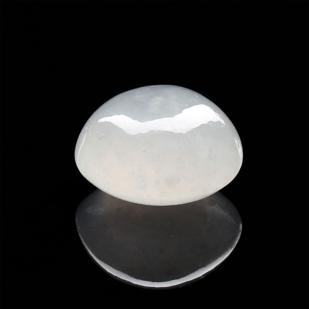 【雅紅珠寶】天然冰種白翡翠蛋面-白水鑒心-11.2x10.3x6.2mm-R0075