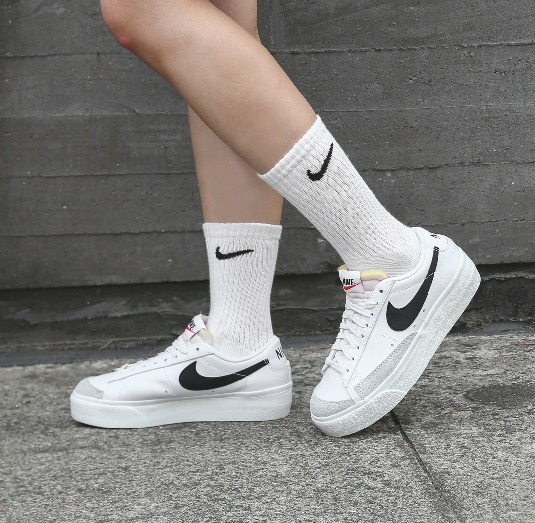 NIKE BLAZER LOW 厚底款 "WHITE-BLACK"