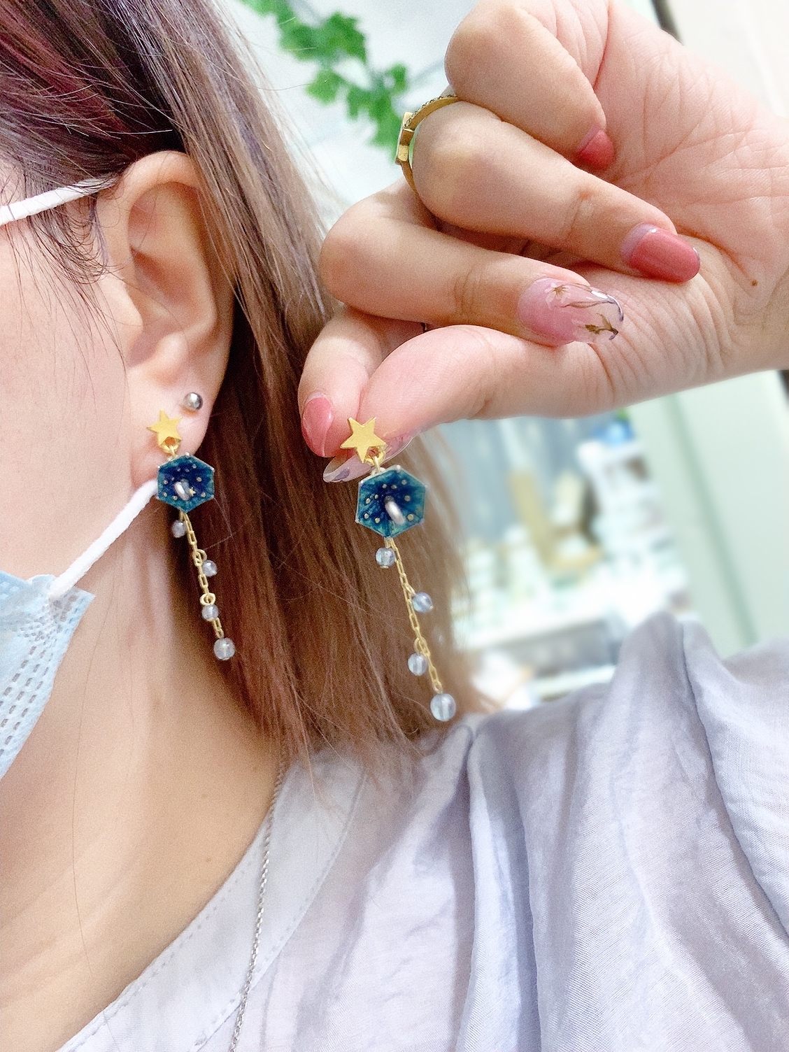 Palnart Poc 閃閃星空雨傘耳環/頸鏈