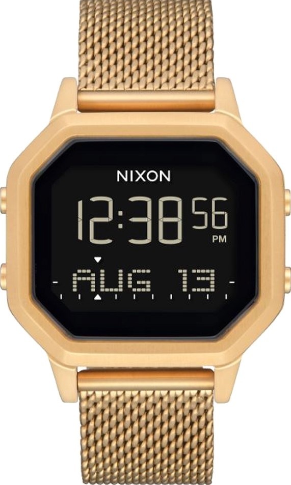 萬年鐘錶 - NIXON 尼克森   SIREN MILANESE  金色電子錶  A1272-502 錶徑36MM
