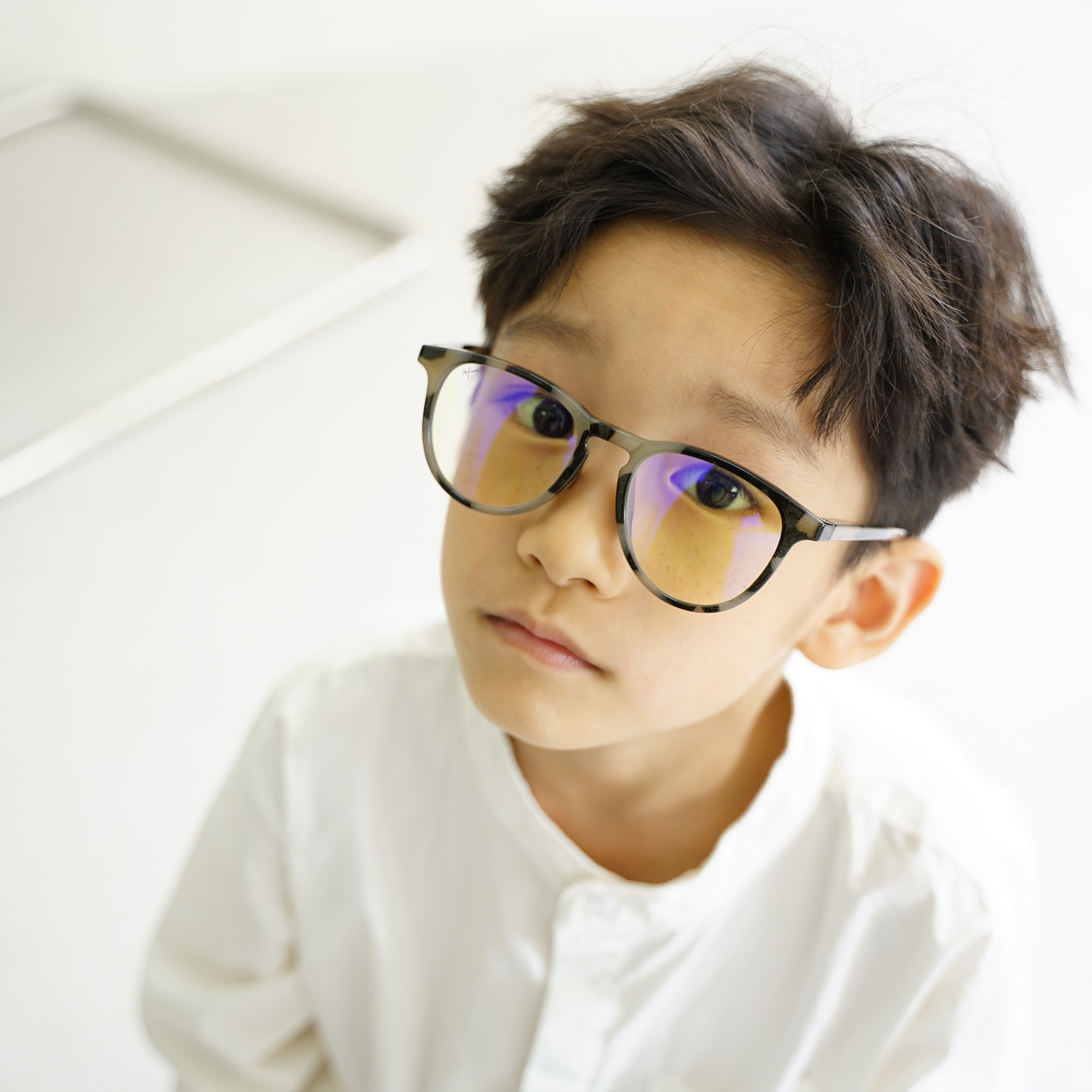 Kids computer glasses 細框 兒童抗藍光眼鏡 - 黃棕玳瑁