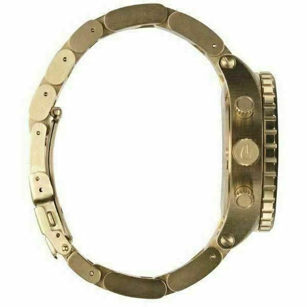 萬年鐘錶 - NIXON 尼克森 THE 42-20  CHRONO系列 淡金色三眼計時腕錶  A037-1219  錶徑42MM