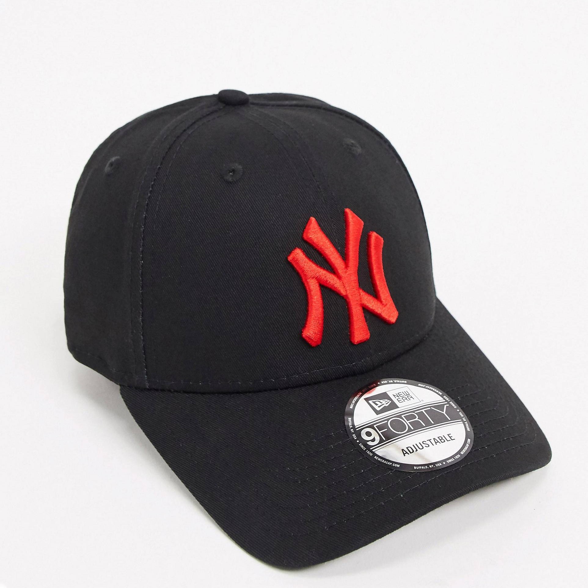 New Era 9Forty NY Cap Black Red