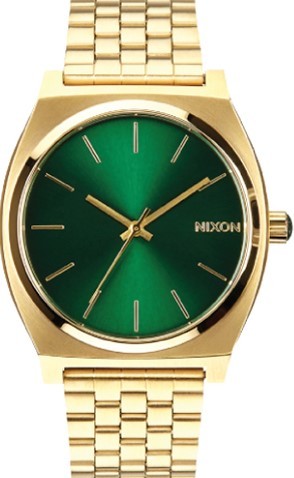 萬年鐘錶 - NIXON 尼克森  衝浪錶  Time Teller  全金色綠面  A045-1919    錶徑37MM