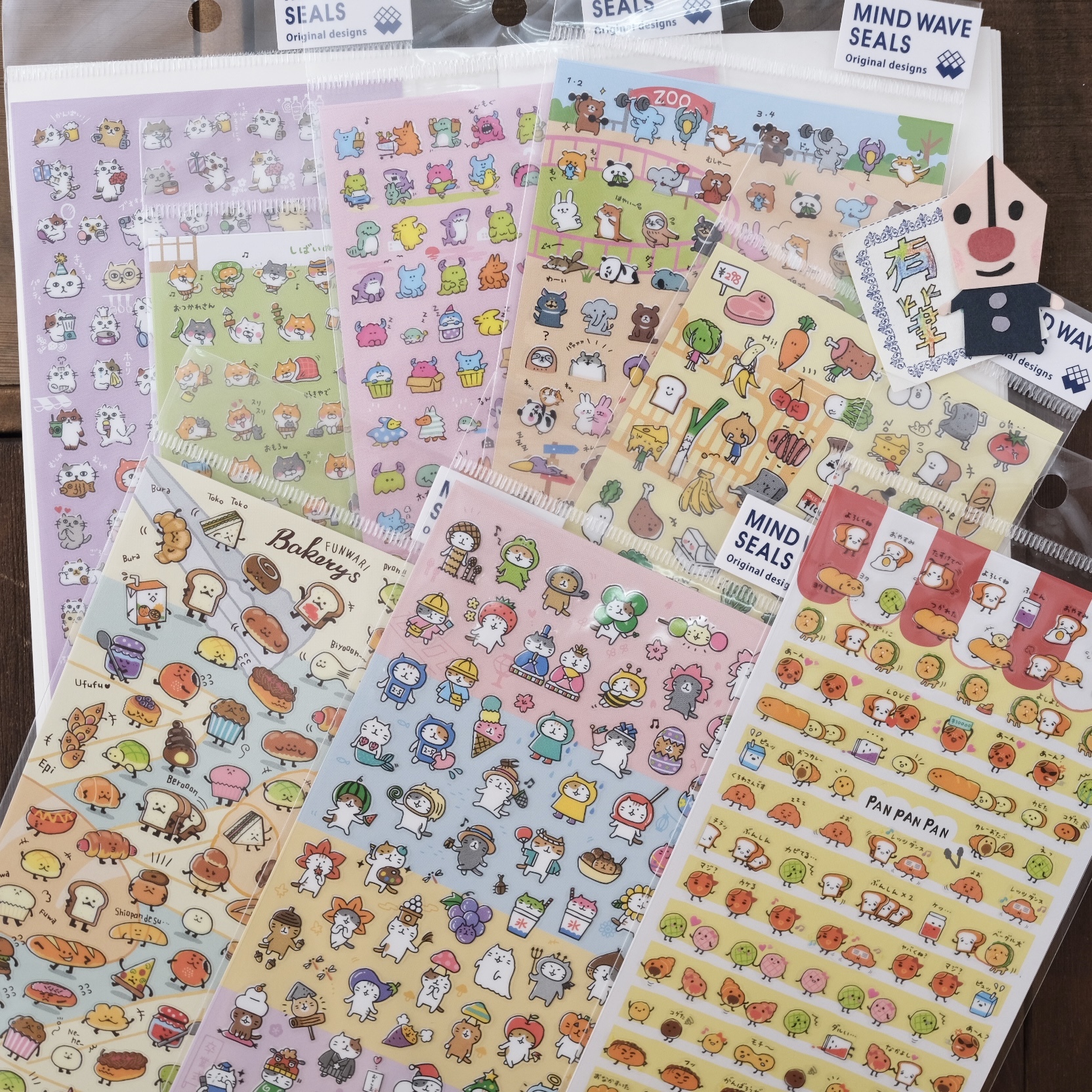 小尺寸 透明手帳貼紙  MIND WAVE SEALS