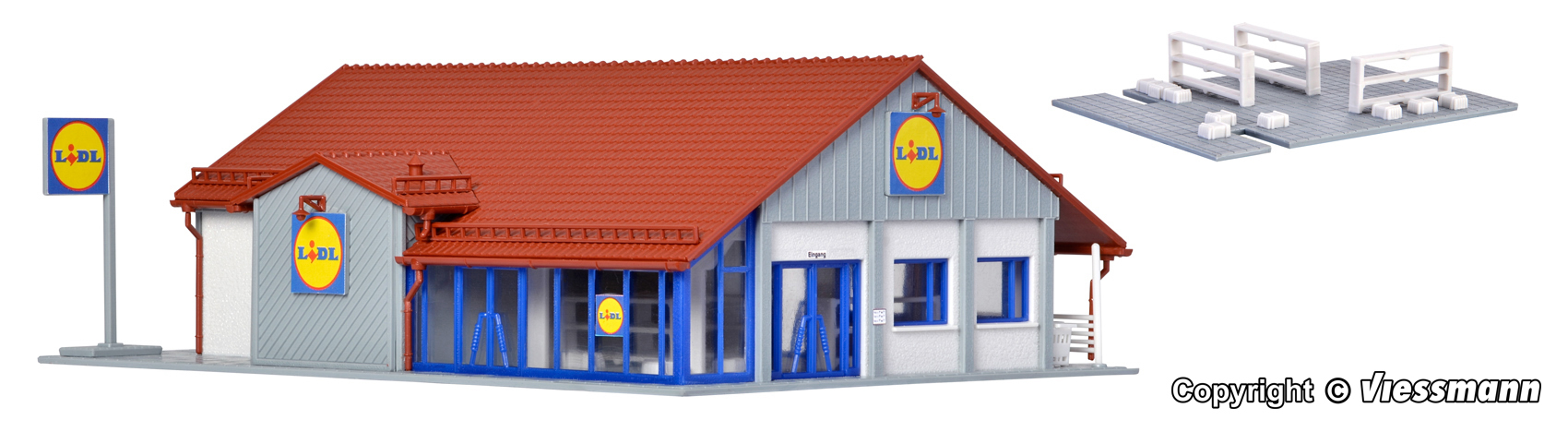 Vollmer 43662 H0 scale, LIDL supermarket