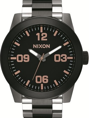 萬年鐘錶 - NIXON 尼克森 CORPORAL SS  時尚簡約款男錶   A346-2051  錶徑48MM