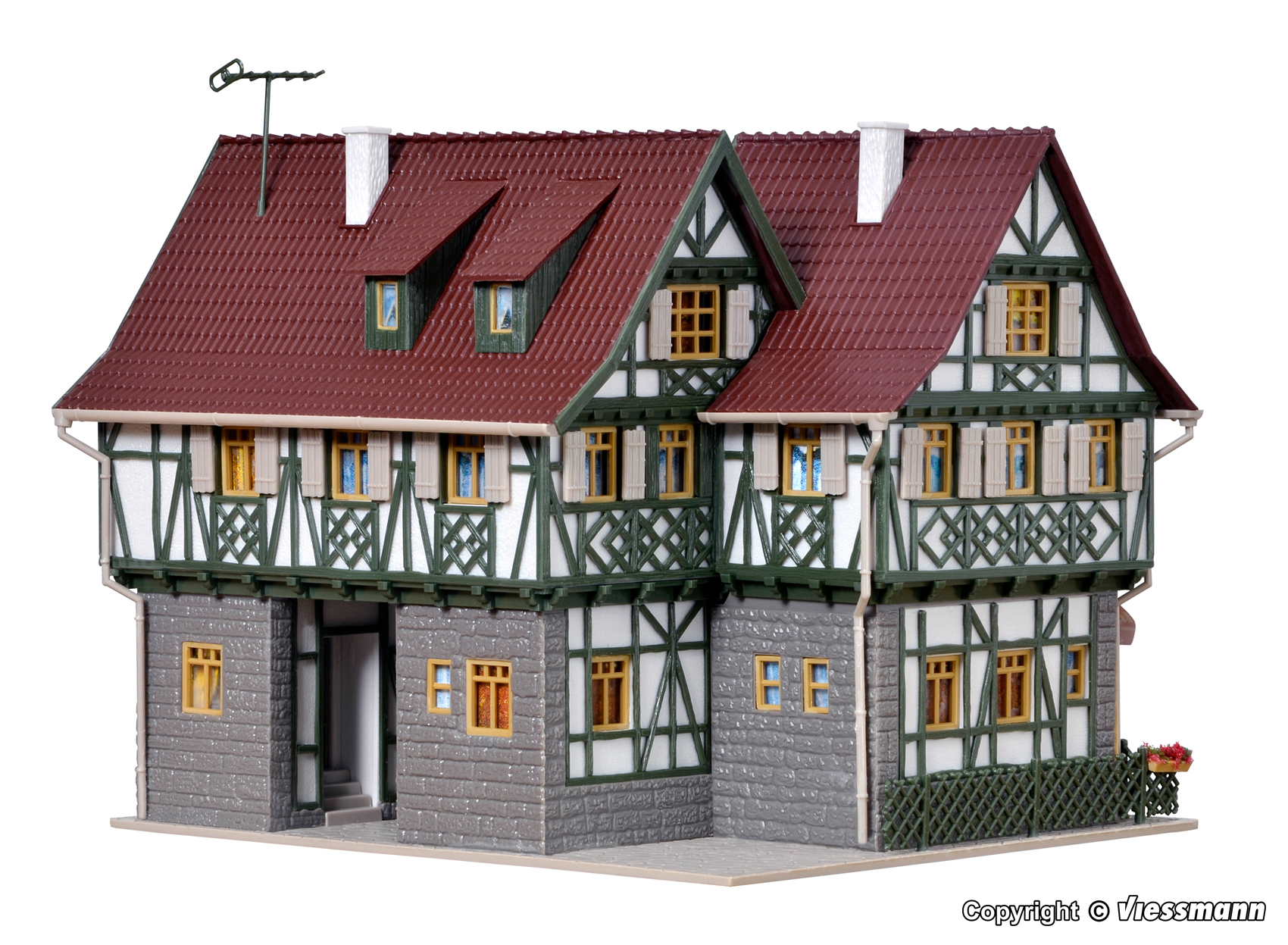 Vollmer 43683 HO scale, Confectionery shop with ice cream parlour, interior and LED lighting, functional kit