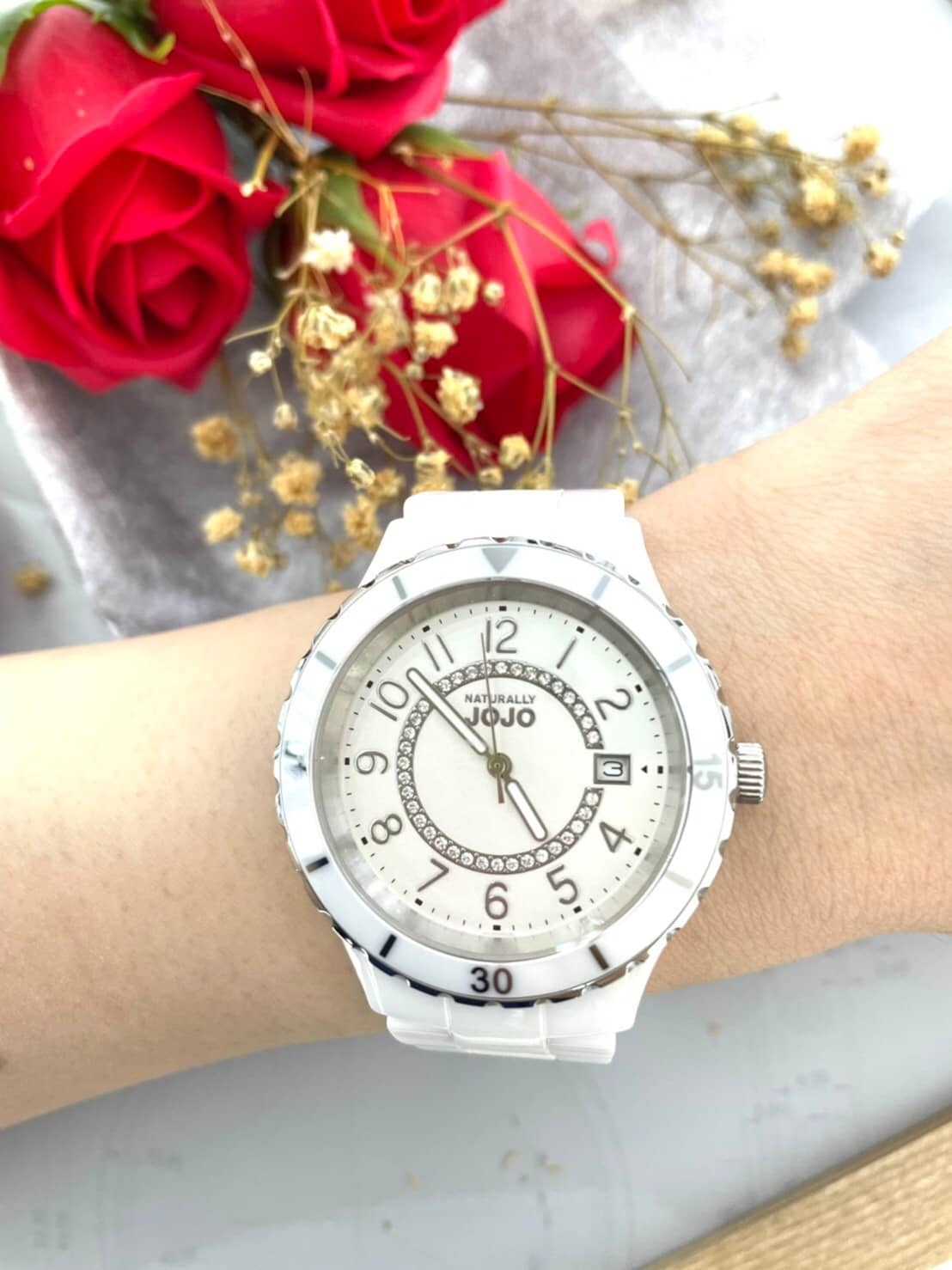 【NATURALLY JOJO】時尚陶瓷腕錶 JO96974-80F 38mm 現代鐘錶