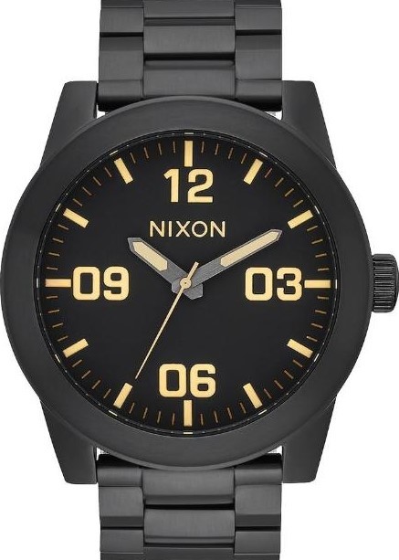 萬年鐘錶 - NIXON 尼克森 CORPORAL SS  時尚簡約款男錶  A346-1256  錶徑48MM