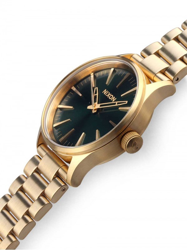萬年鐘錶 - NIXON 尼克森  SENTRY SS  全金綠面衝浪女錶  A450-1919  錶徑38MM