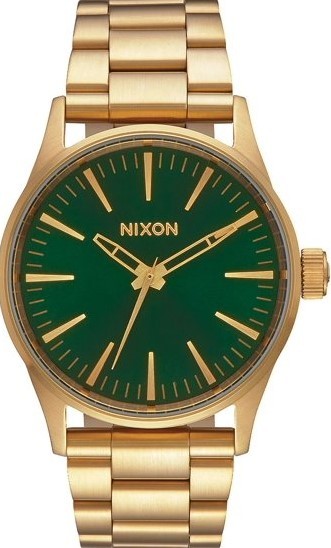 萬年鐘錶 - NIXON 尼克森  SENTRY SS  全金綠面衝浪女錶  A450-1919  錶徑38MM